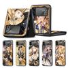 Navia Genshin Impact Case for Samsung Galaxy Z Flip4 Flip3 5G PC Hard Cell Phone Shell Z Flip 4 3 Black Zflip4 Zflip3 Cover