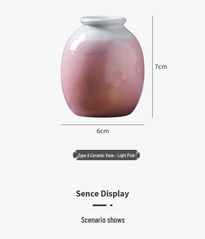 Creative Small Ceramic Vase for Flower Arrangements - Ideal for Living Room, Office, or Coffee Table Decor