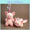 Cartoon Pig Plush Toy With Soft Short Pile For Kids Gift And Bag Decoration