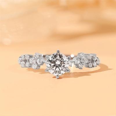 Neue zarte Damen-Eheringe mit glänzendem Kristall-Zirkonia-Modestil, Verlobungsfeier, moderner Damenschmuck