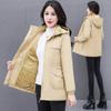 Kapuzen-Übermantel Parka Daunenwattiert Damenjacke Winter Neuheiten Mode Warmer Baumwollmantel Damenbekleidung
