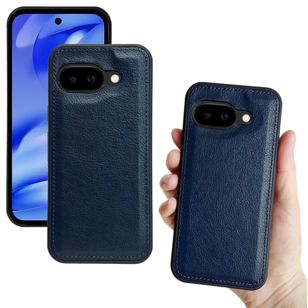 For Google Pixel 9a Case Calf Texture PU Leather Anti Fingerprint Back Phone Cover