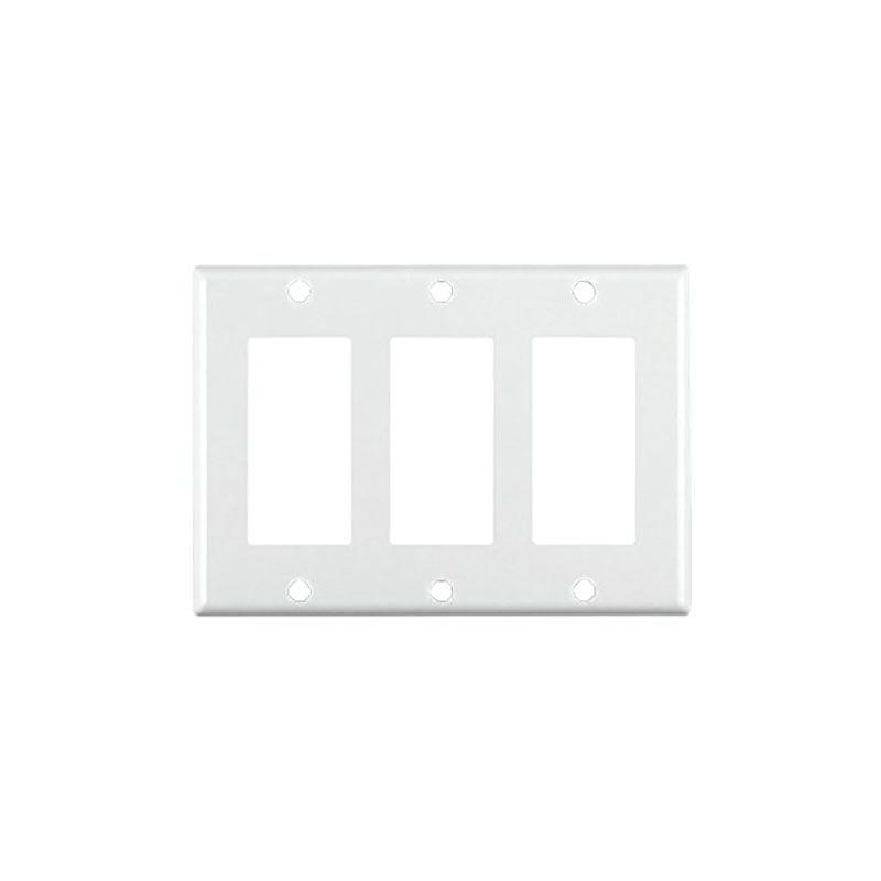 Sleek And Durable White Decorator Outlet Wall Plate Rocker Switch Cover For Home