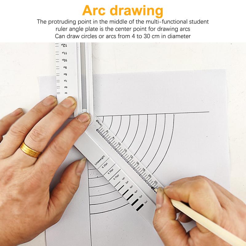 Creative Folding Geometric Drawing Ruler Rectangle Ruler Protractor Stationery