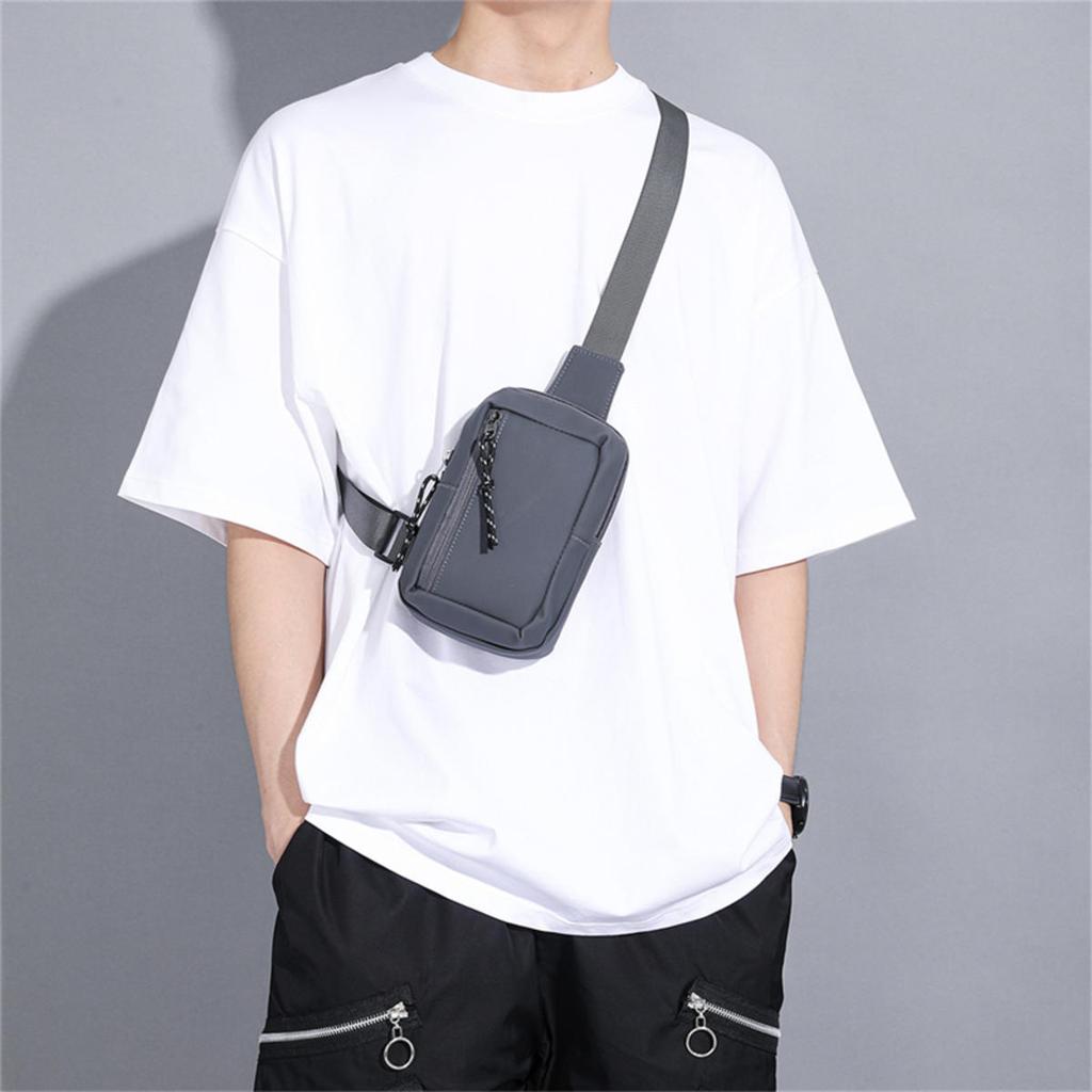 Modna męska torba na ramię Casualowa podróżna outdoorowa nylonowa torba crossbody na klatkę piersiową Wielofunkcyjny organizer na telefon komórkowy Streetowa męska saszetka