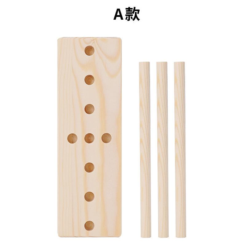 DIY Wooden Ribbon Bow Maker Christmas New Year Bow Decorative Wreath Knitter Wooden Shelf Bow knot braider