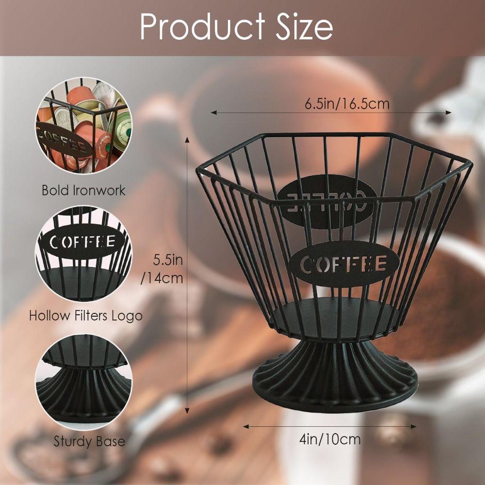 Kaffeepadhalter mit großer Kapazität für Küche, Büro, Barzubehör, Dekoration für Kaffeeliebhaber