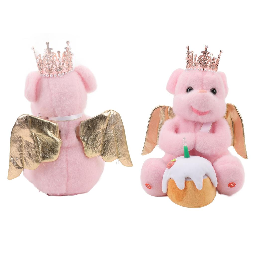 Sing Plush Bear Cute Musical Interactive Educational Toy Electric Stuffed Toy Bear for Birthday