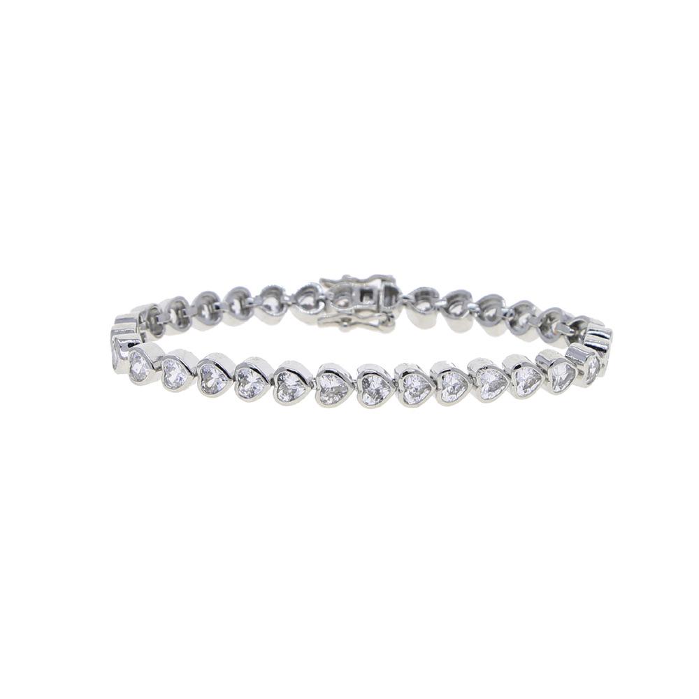 Heart-Shaped Zircon Women s Bracelet - Classic, Versatile, and Fashionable Jewelry