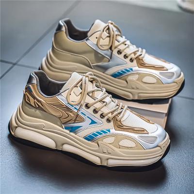 Sports Shoes Street Fashion Simple Casual Shoes New High Quality Breathable Thick-Soled Rubber Mesh Shoes Sneakers For Mens