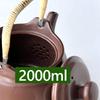 Tokoname Heat-Resistant Ceramic Teapot for Gas Stove - 2000ml Brown