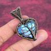 Tree Of Life Labradorite Gemstone Pendant Copper Wire Wrapped Handmade Pendant Designer Jewelry