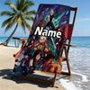 Custom Name Personalized Final Fantasy Print Beach Towel, for Trip Camping Beach Party Home Decor, Birthday Gift for Family & Friends