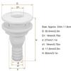 Kriccekal Boat Drain ABS 3/4" Black Through Hull Connector Hose Coupling Drain Replacement Hardware