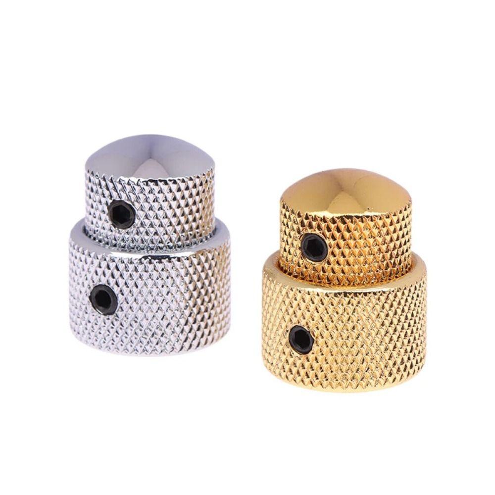 3Pcs Domed/Flat 2 in 1 Volume Speed Control Knobs Tone Volume Blend Knobs Cover  Electric Guitar