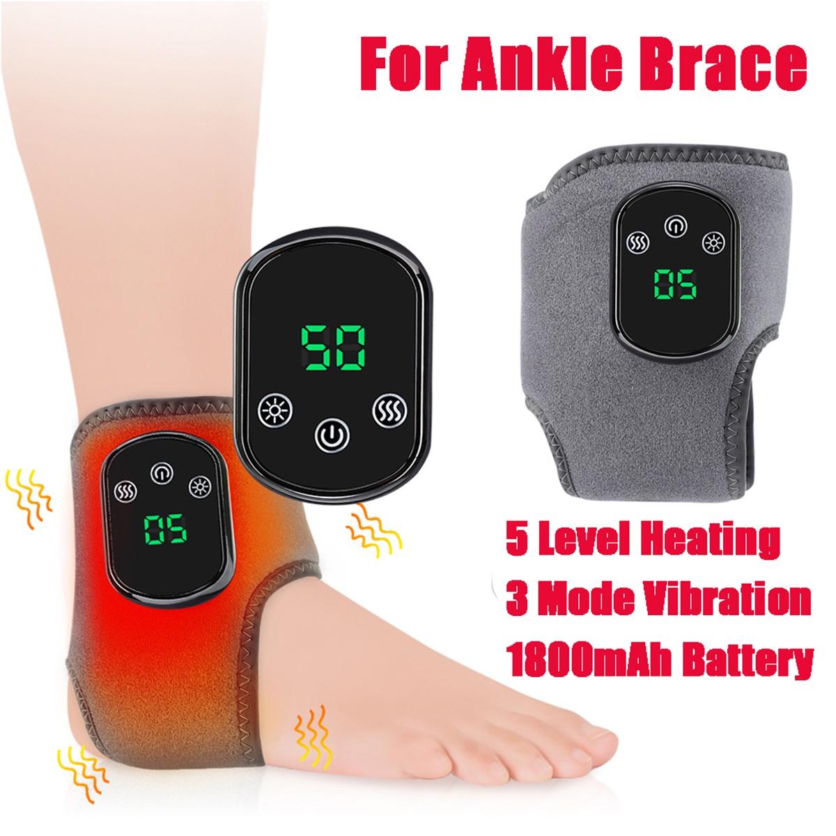 Heating Ankle Massage Belt Electric Hot Compress Vibration Massage Hand Wrist & Foot Ankle Guard Band Carpal Wrap Support Brace For Ankle Brace 01