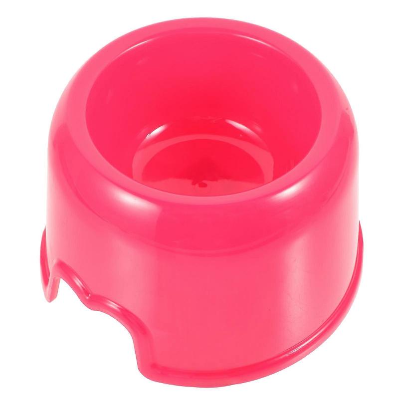 Puppy Bowl Plastic Dog Feeder Portable Home Use Red 19x19cm Easy To Clean 1Pcs