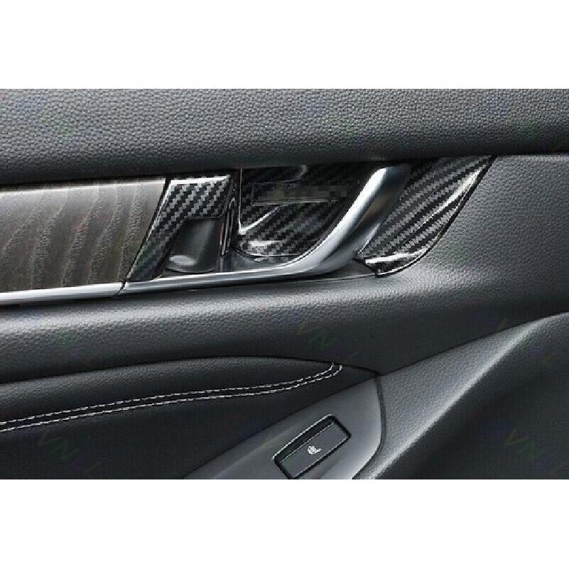 Inner Door Bowl Sticker Cover Trim For Honda Accord 10th 2018- Carbon Fiber