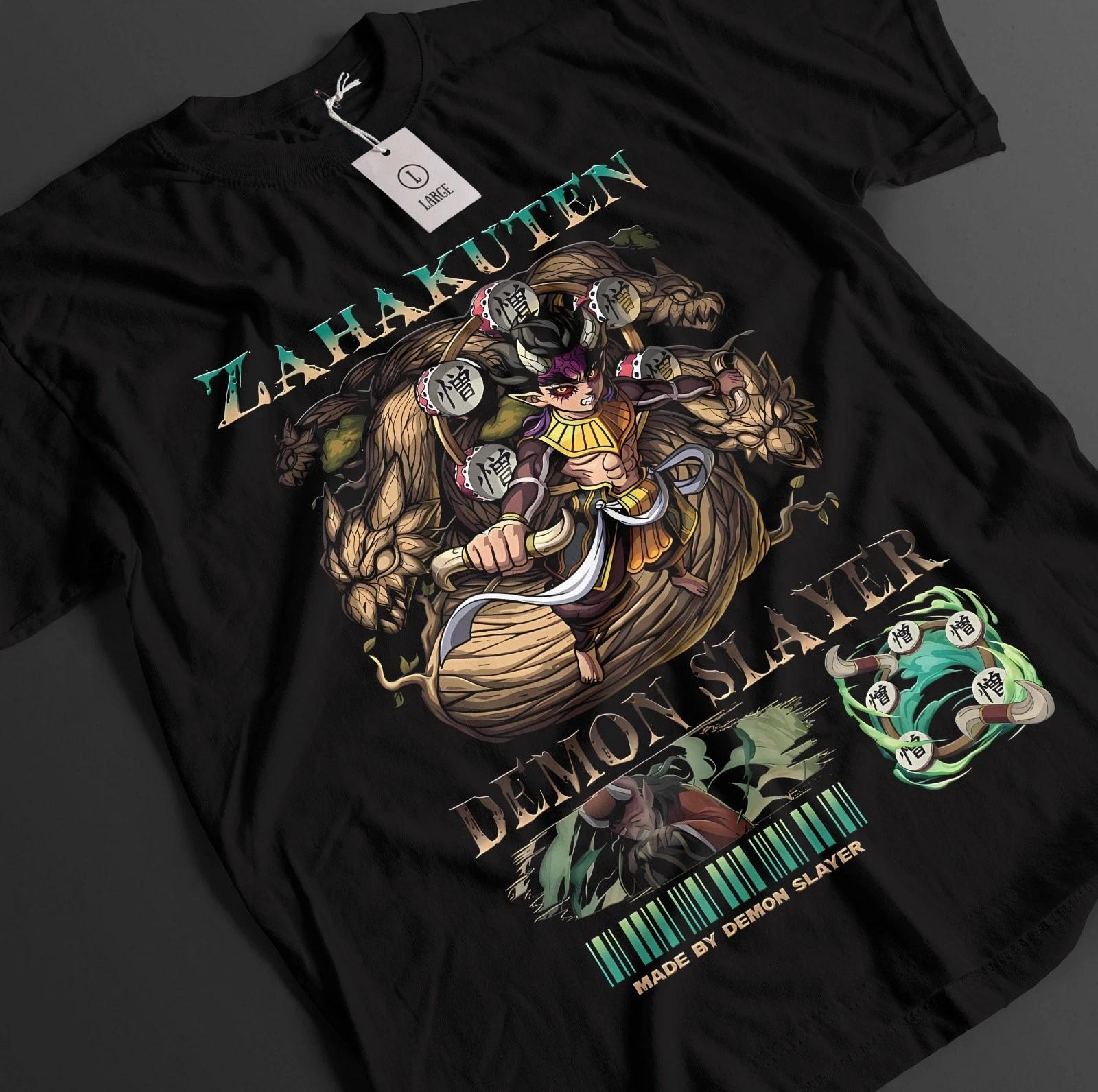 Demon Slayer Shirt Zohakuten Upper Moon 4 T-Shirt Tanjiro Kimetsu No Yaiba Tee XS