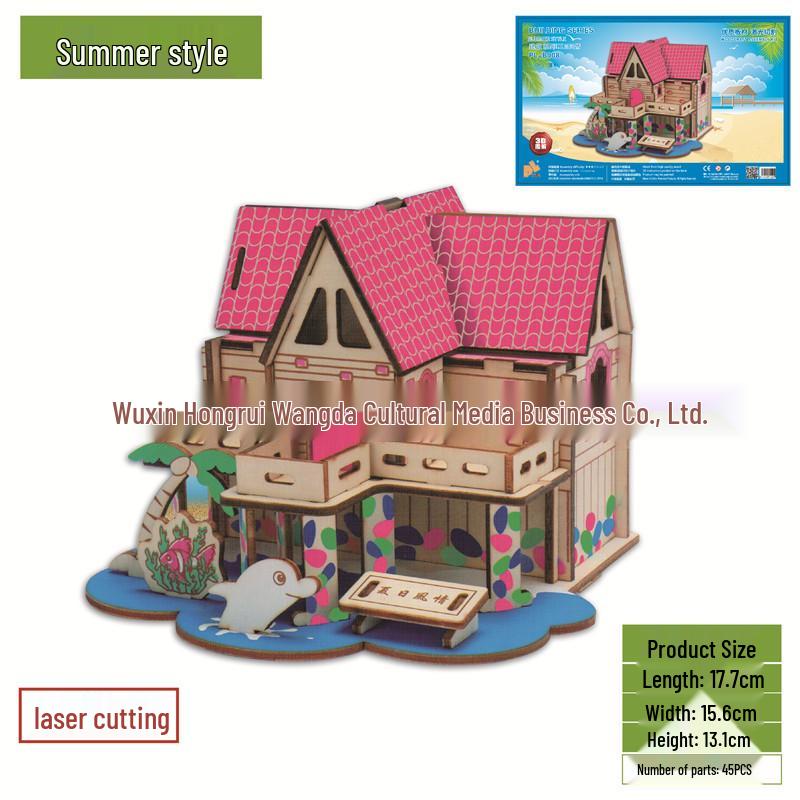 3D DIY Wooden Jigsaw Puzzle Model - Laser Cut Building Set