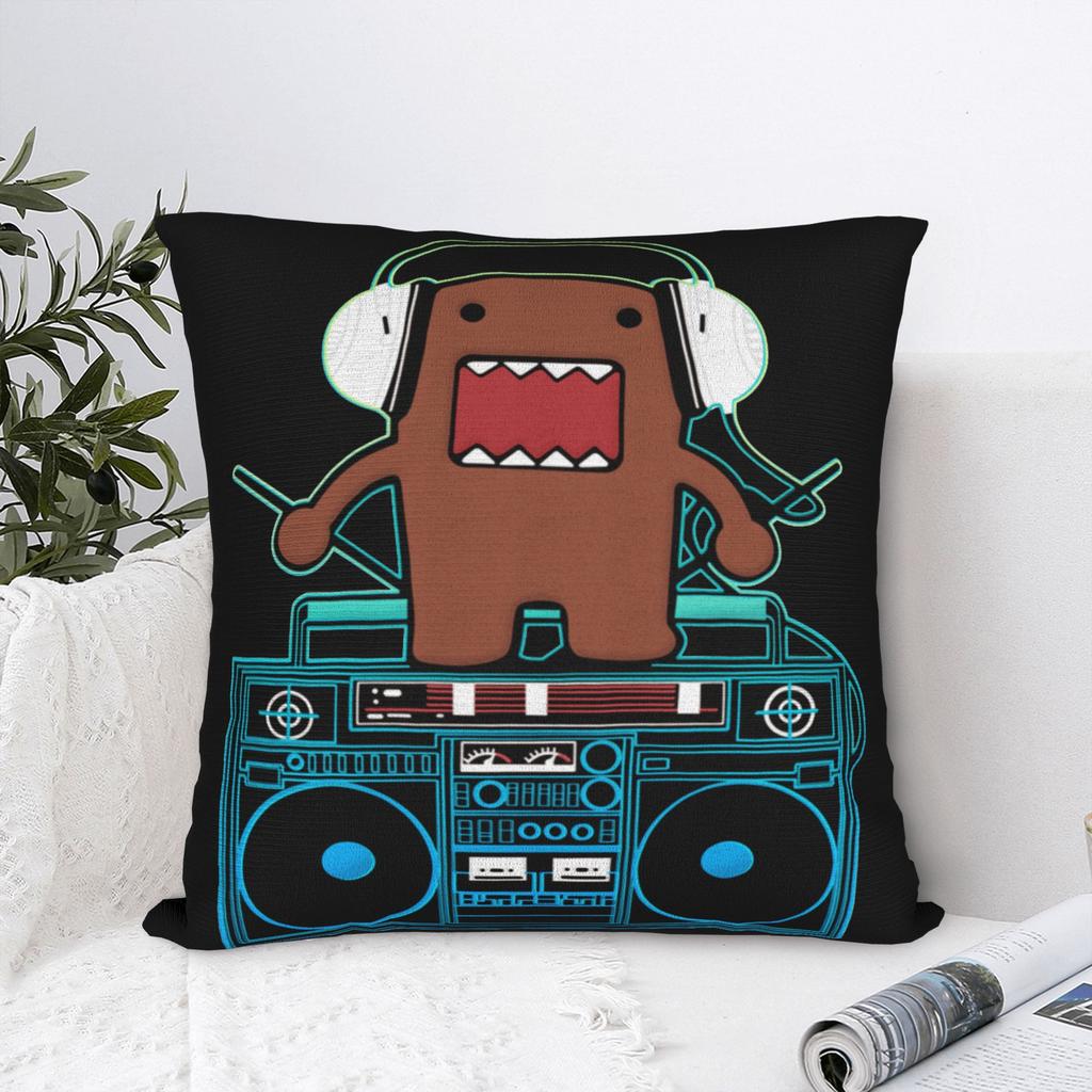 Domo Kun DJ Domo Pillowcase Polyester Cushion Cover Decorative  Pillow Case Cover Home Dropshipping 18'