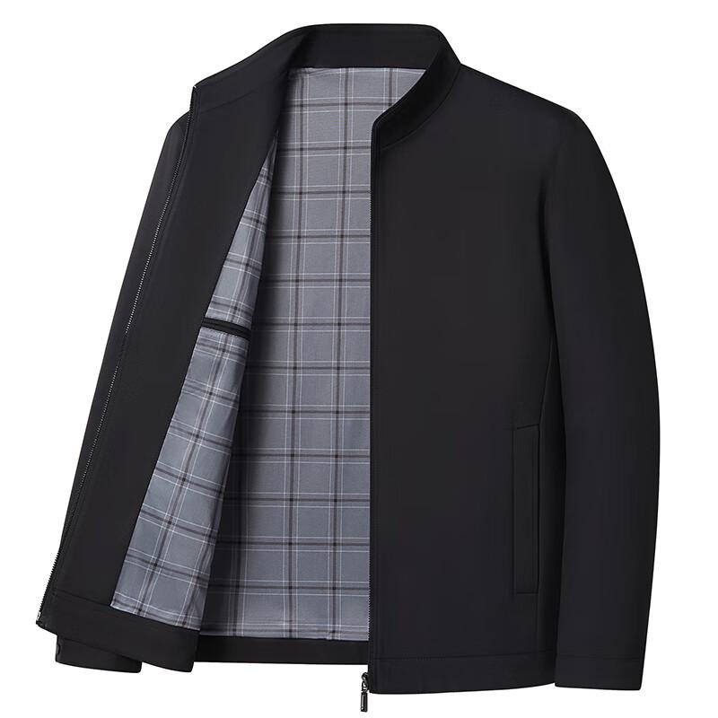 Fengmao Men's Stand Collar Solid Jacket
