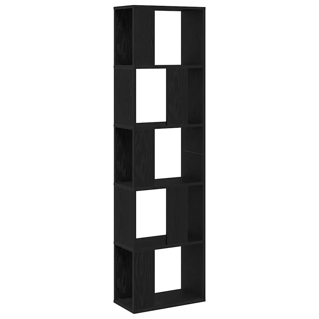 Bookshelf Black Oak Effect 45 x 23.5 x 162.5 cm