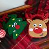Cute Christmas Tree Christmas Handbag Elk Felt Cloth Gifts Bag Portable Kawaii Candy Stocking Bag