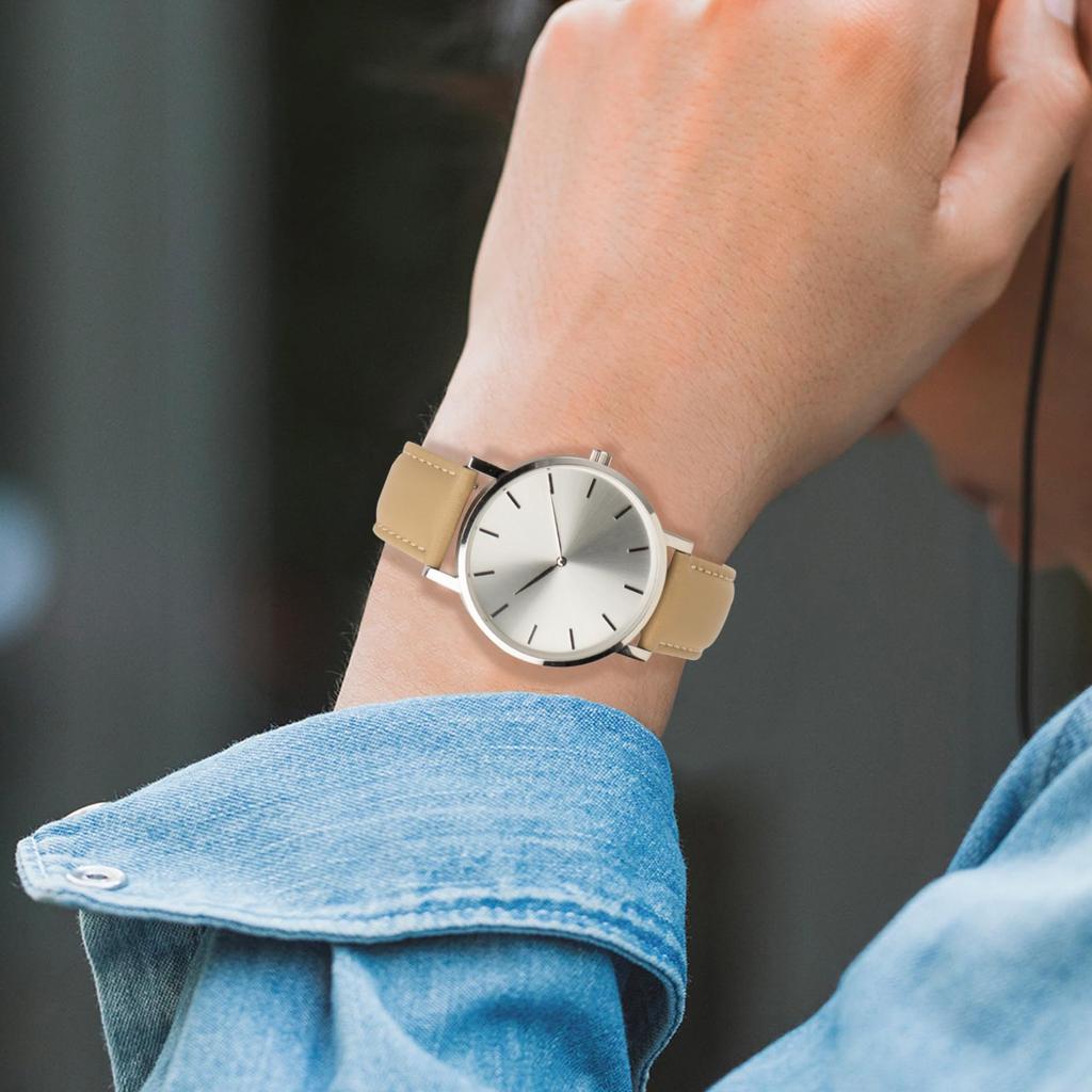 Genuine Leather Watch Quick Release Strap for Men and Elegant Soft Calf Leather Watch Replacement No Tools for Watches and Silver Buckle [OTTOODY]