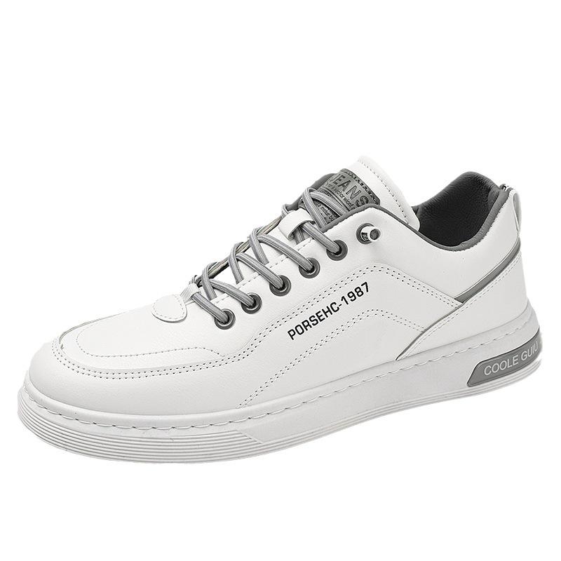 Men's shoes spring 2025 new breathable little white shoes men's casual leather shoes trendy versatile shoes men's soft baseplate shoes