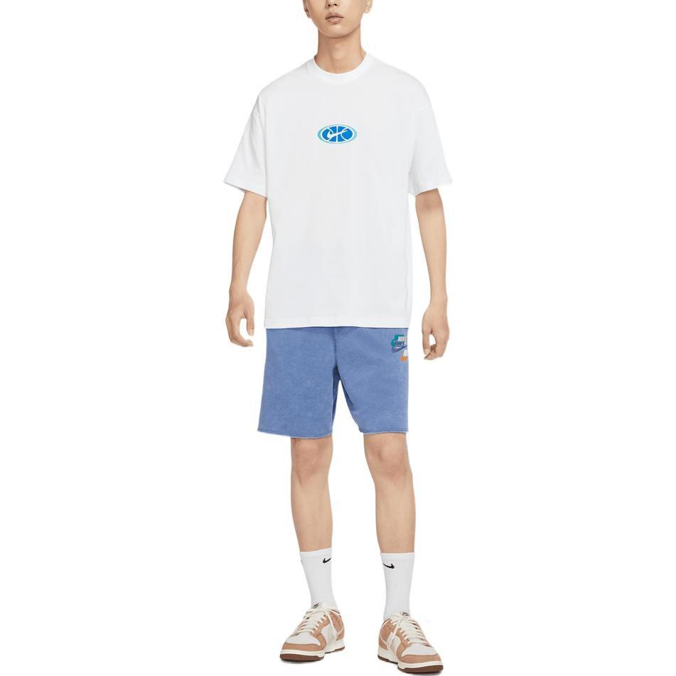 Nike T Shirts Men's White Crew Neck Thin Straight Fit DV9403-100