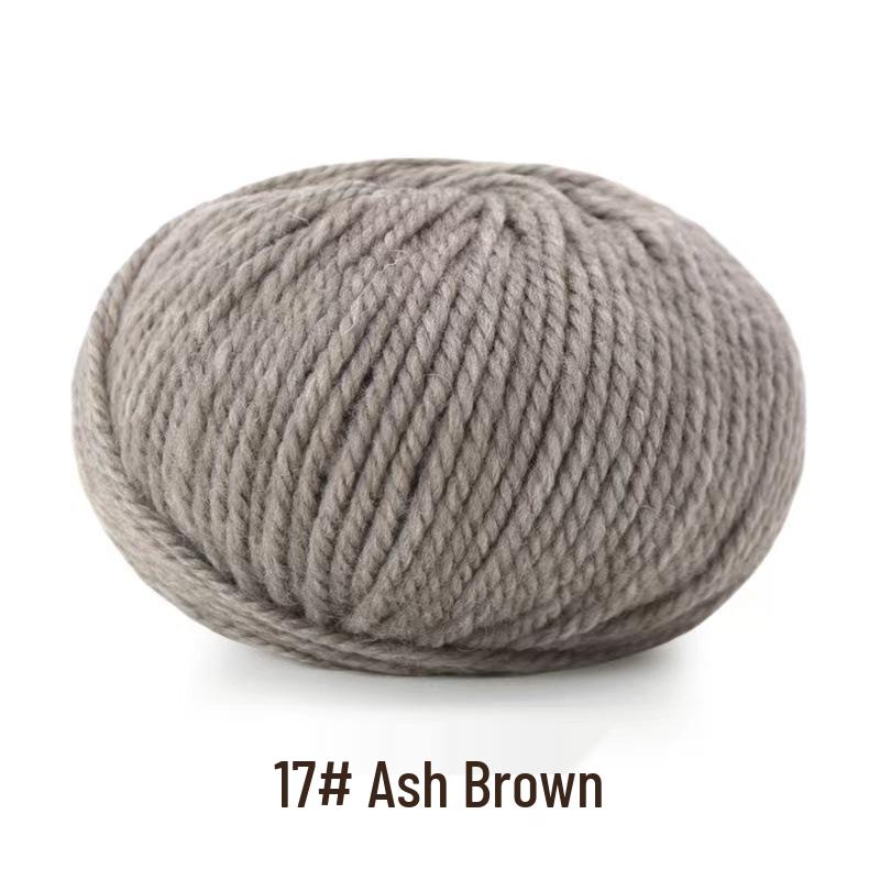 Yak Down 3-Strand Wool Yarn for Hand-Knitted Medium-Thick Sweaters, Cardigans, Scarves, and Hats