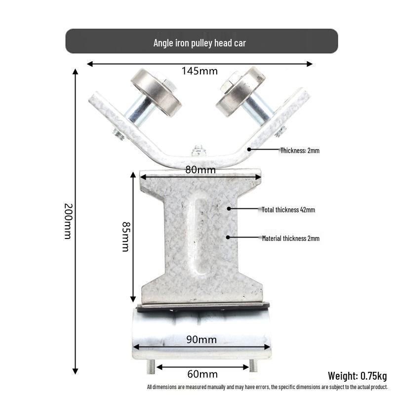 Gewächshausbewässerung Winkelstahlrolle mit Ösenlager Radwagen