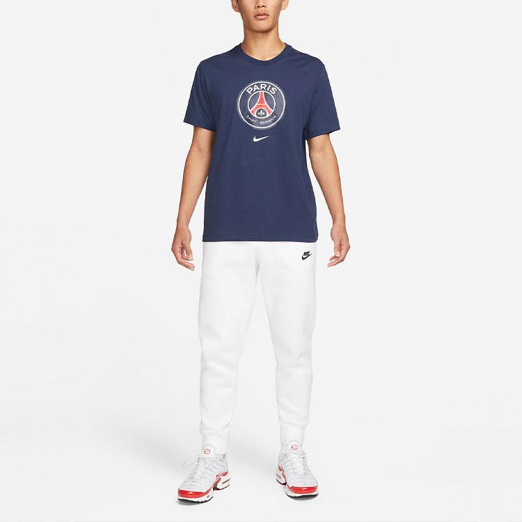 Nike Paris Saint-Germain Crest Short Sleeve T-Shirt Men Tops Blue DJ1316-410