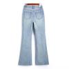 Women's High Rise Flare Jeans Medium Stretch Tencel Denim Bell Bottom Pants Korean Casual Long Jeans Spring Daily Wear