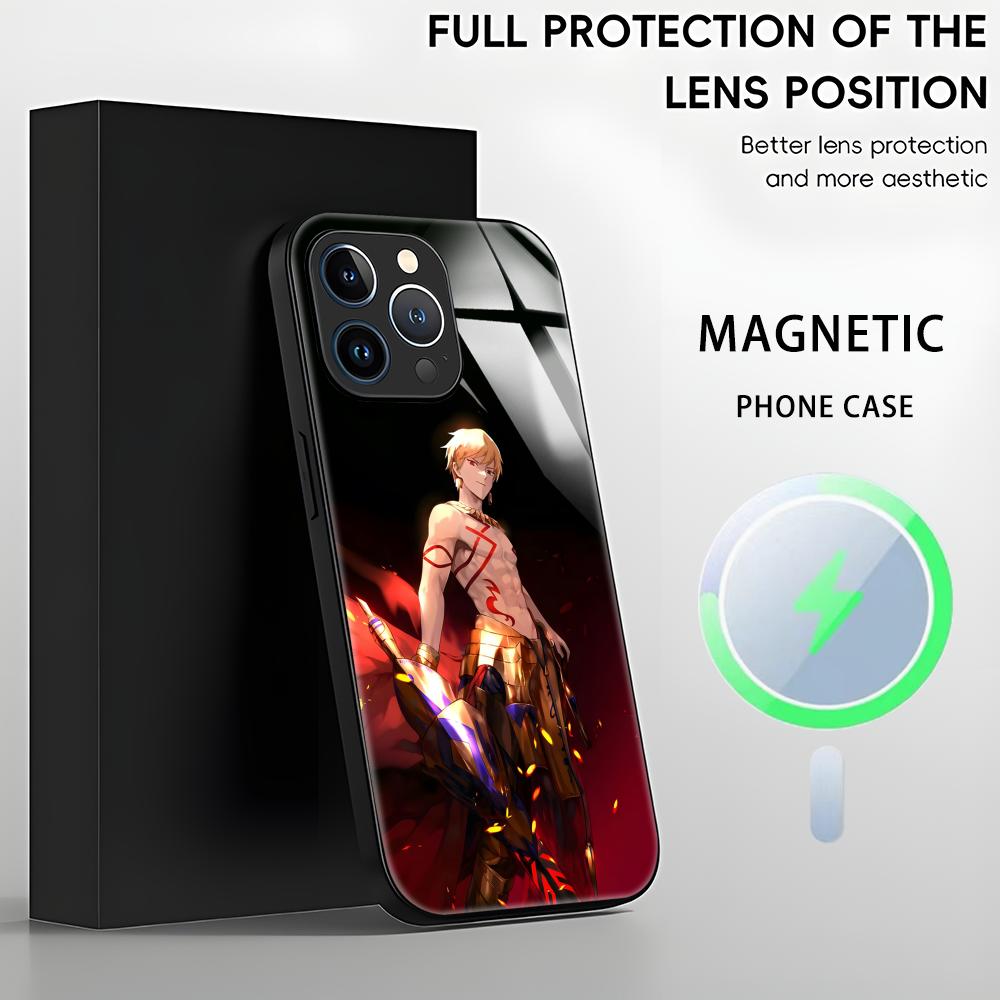 Fate strange Fake Phone Case For iPhone17 16 15 14 13 12 11 X XR XS 8 Plus Mini Pro Max Glass Magnetic Case