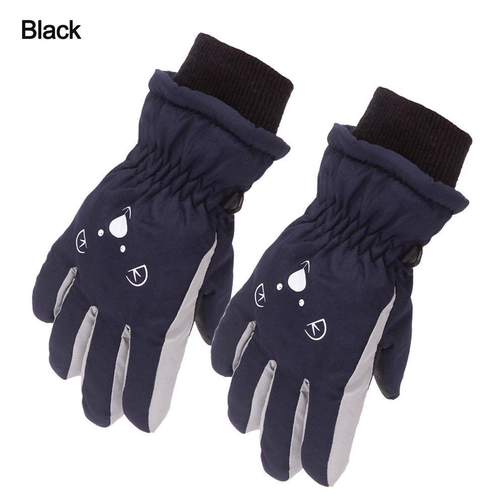 Children Boys Girls Cartoon Cute Non-slip Thick Warm Waterproof Kids Ski Gloves Sports Mittens