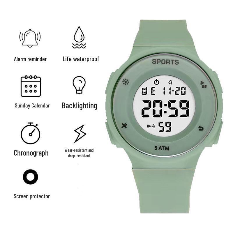 Youth Waterproof Luminous Sport Watch - Trendy and Multifunctional for Students and Teens