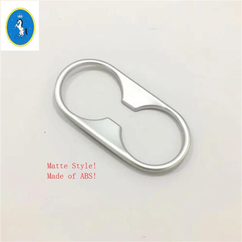 ABS Car Front Central Seat Water Cup Holder Decor Panel Interior Refit Kit Accessories Cover Trim For Mazda 2 Demio 2015 - Matte Style
