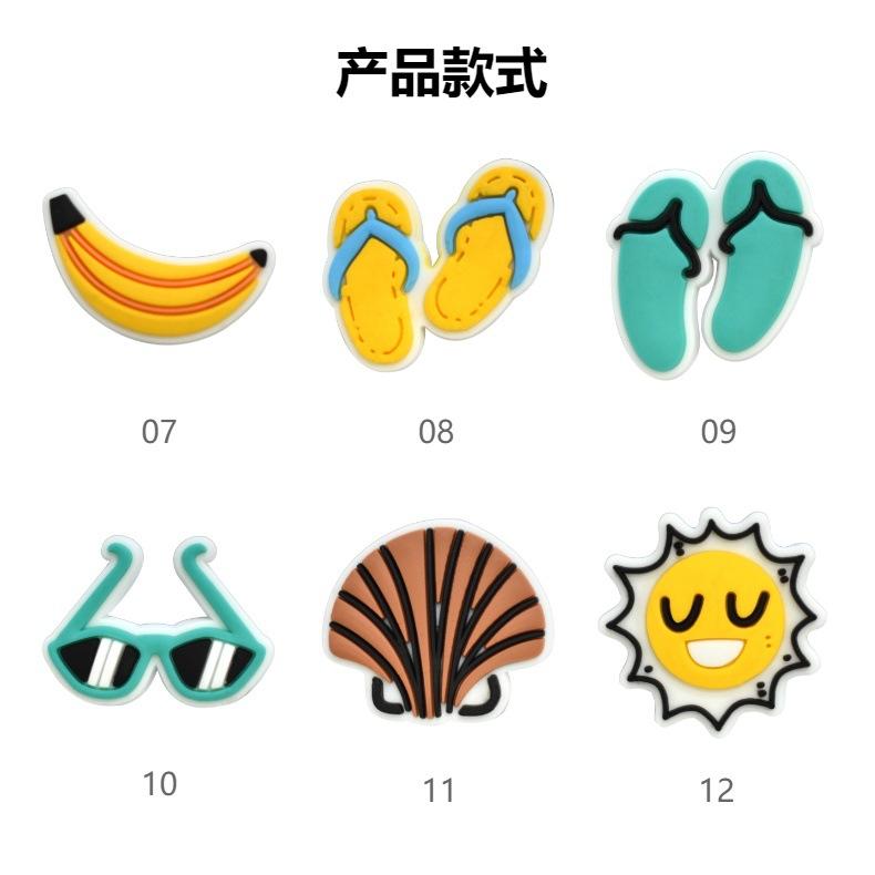 33pcs lot summer lovely shoe charms buckles hat watermelon accessories decoration for bracelet bag sandals kids outdoor gift