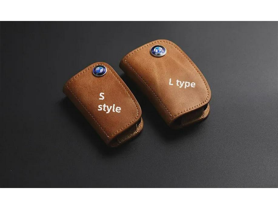 Genuine Leather Key Cover for BMW & Mercedes-Benz - Oil Wax Cowhide Protective Case