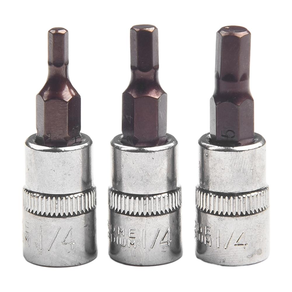 Screwdriver Bit 1/4 Inch 3Pcs Chrome Vanadium Steel