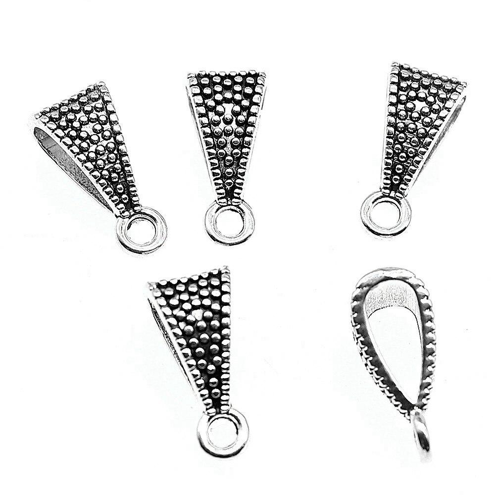 

10 шт., треугольные подвесные бусины с пряжкой, принадлежности для ювелирных изделий, цвет антикварного серебра, бренд: WYISYWG 15x7x6 мм