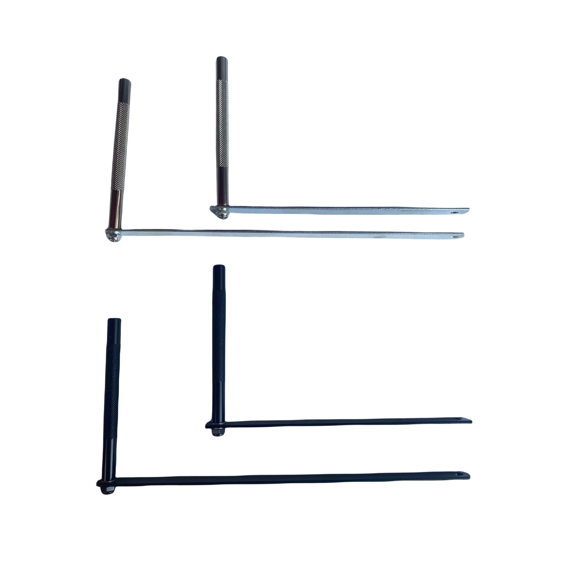 Bottom Drum Cowbell Kit: Includes Cowbell Clip, Stand, and Extension Clip - Ideal for Large Cowbells. Long drum extension clip (no lock)