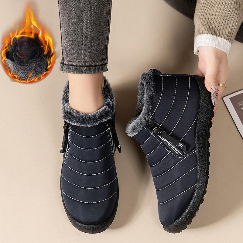 Dámské teplé sněhule Zimní boty Krátké kotníkové boty Protiskluzové Voděodolné Podšité kožešinou Venkovní tenisky Pohodlné Turistické Vycházkové boty pro ženy