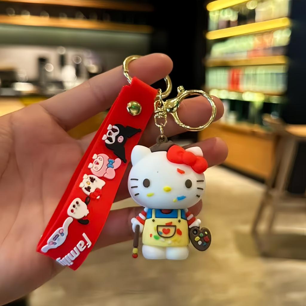 Cartoon KT Cat Keychain Couple School Bag Car Pendant Small Gift Baby Catcher Gift