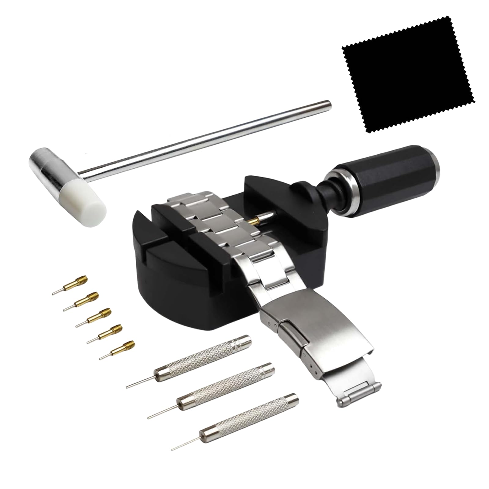 

DFsucces Watch Tool Kit for Strap Adjustment, Watch Repair, Watch Strap Replacement, Sizing, Spring Removal, and Cleaning