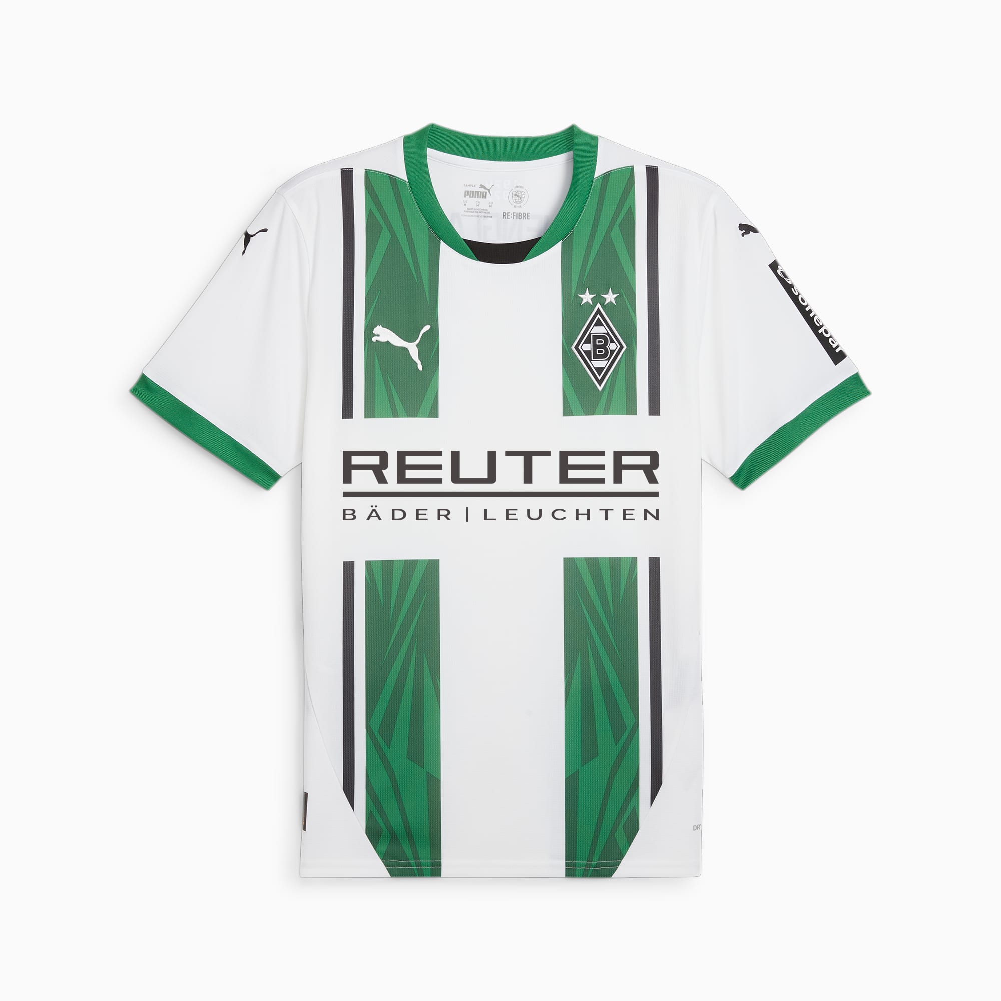 

Puma Ss24 Borussia Mönchengladbach Series Logo Short Sleeve Crew Neck Football Shirt Men Tops White Green 774862-01 M