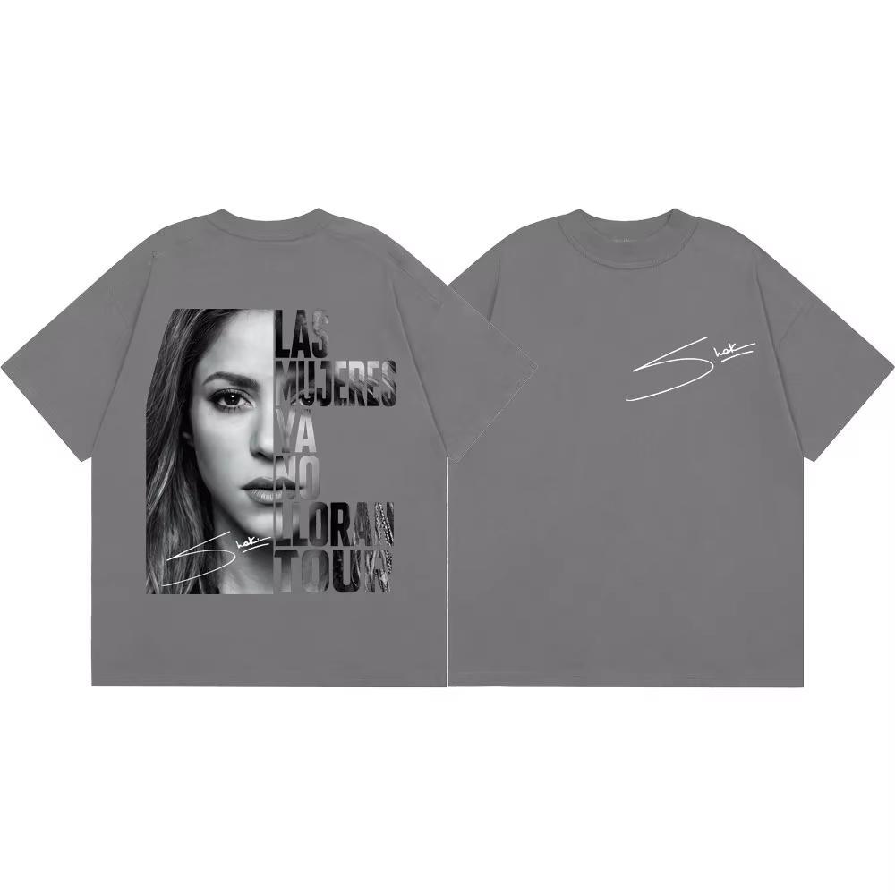 Shakira Las Mujeres Ya No Lloran World Tour 2026 Maglietta Grafica Unisex Unisex Magliette Estetica Vintage T-shirt Moda Casual