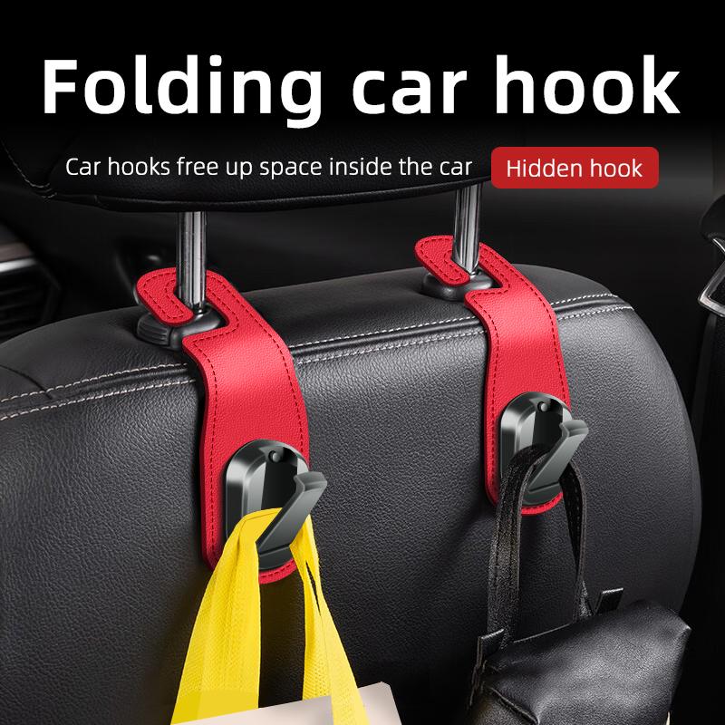 Car Seat Back Hook, Multifunctional Hidden Storage Hook, Suede Creative Hook